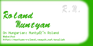 roland muntyan business card